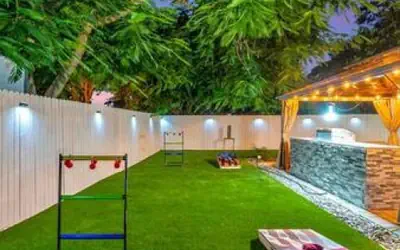 Family Fun Backyard Oasis Hot Tub Games BBQ