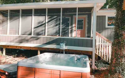 Two Lakefront Cabins Next Door