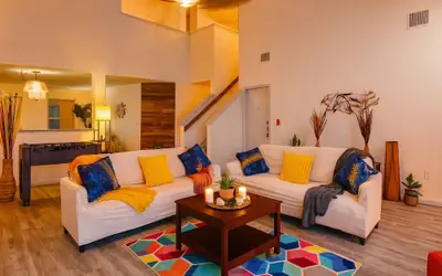 Kitchen Foosball Fenced Yard Parking