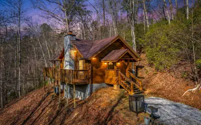 Hot Tub Location Cozy Studio Log Cabin Fireplace
