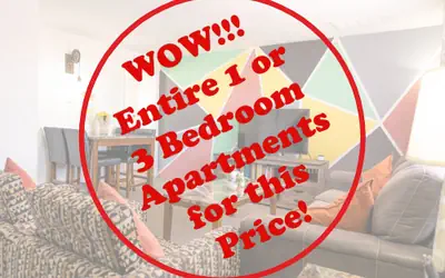 Home Style Apartments - 1 & 3 BR Suites with Full Kitchen