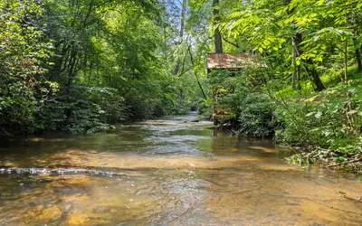 Fully Furnished Mid Term Rental, 10 mins to Helen, Creekside fishing, Firepit