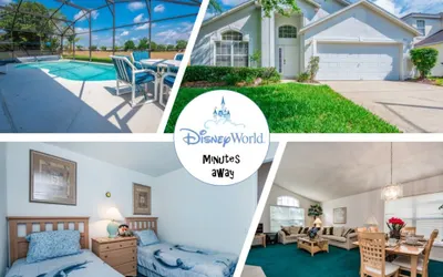 Near Disney Family Home with Private Pool  (359)