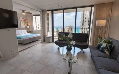 Newly Remodeled Corner Unit at the Waikiki Banyan with Diamond Head Views