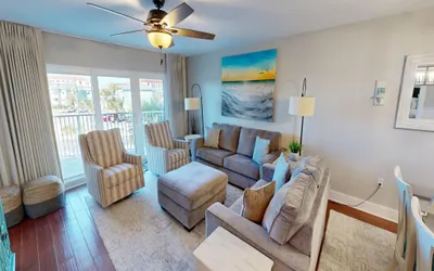 Seacrest 308 is a 2 BR Gulf front on Okaloosa Island