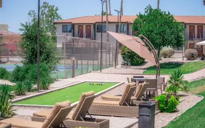 Scottsdale's premium short term getaway, Fully furnished 1 bedroom homes, FREE Golf, cable, utilities, Wi-Fi, parking, pool, and bike trails- Unit 241
