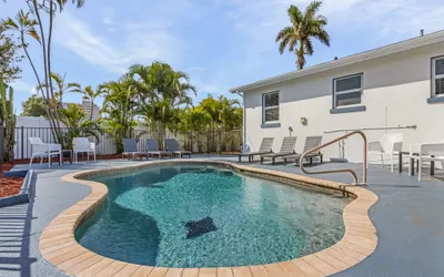 240 Beach Haven: 4BR Home, Heated Pool, Walk to Beach!