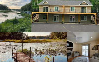 Tri Lake Home with 2 Kayaks on Little Round Lake