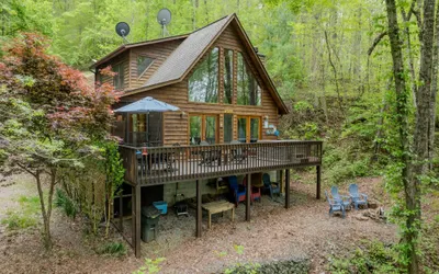 Lakefront Cabin Bordering Nat Park w/ Hot Tub!