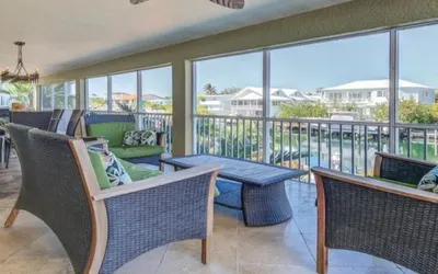 Exceptional VENETIAN SHORES home with pool, dock and boat lift.