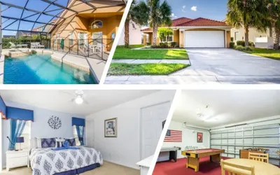 4bd Villa with Solar Heated Pool Near Disney No resort Fee