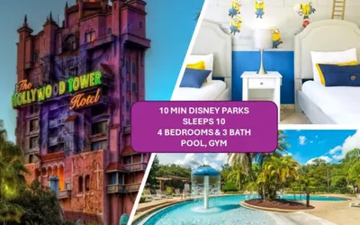 Minions Themed 4 bedrooms Home Near Disney Sleeps 10