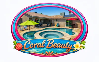 Coral Beauty!  Heated Pool & Spa!