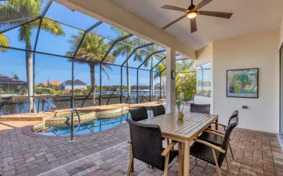 Villa Sol South Gulf Cove! Pool/Spa Waterfront Canal w Dock