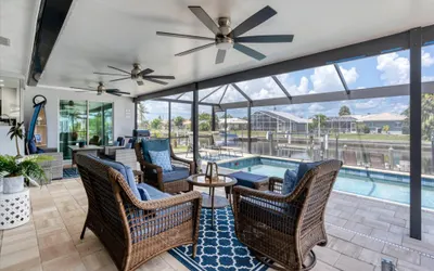 Punta Gorda Isles Pool Spa Canal Home with dock space