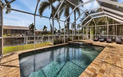 Punta Gorda Isles 3 Bedroom Private Pool+Spa Home on Canal