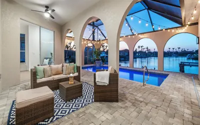 Punta Gorda Isles Vacation Home with Private Pool, Office, Canal w Dock