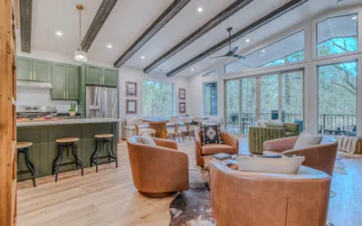 Black Beauty | Luxury Riverfront Cabin • Walk to Midtown