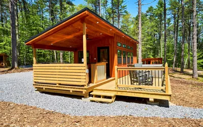 Modern Forest Cabin with Private Hot Tub & Fire Pit