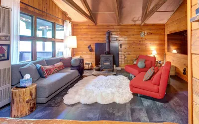 Catskills Cozy Log Cabin with Wood Stove & Sauna