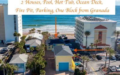 Seaside Serenity-Pool, Fire pit, Beachfront Massive Ocean Deck