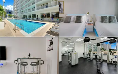 Modern Studio with Balcony, Pool, Gym & Games