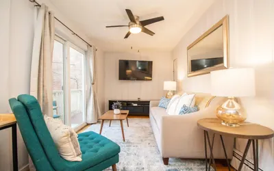 Sun-filled 1-bed, 1 bath in Brookline Village