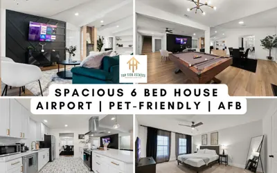 Spacious 6 Bed House| Airport | Pet Friendly | AFB