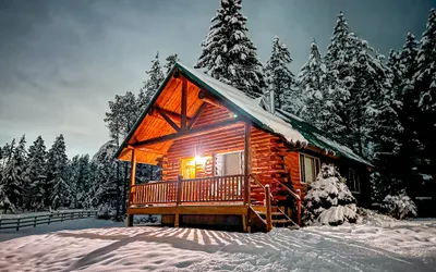 Perfect log cabin with fireplace near skiing, snowmobiling, and more!