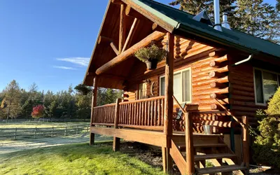 Perfect log cabin with fireplace near skiing, snowmobiling, and more!