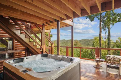 Photo 3 - Psalm 2705 Cabin with Relaxing Private Hot Tub and Magnificent Views of the Smoky Mountains