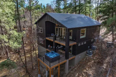 Photo 4 - Midtown Ruidoso Cabin | Riverfront • Hot Tub • Walkable