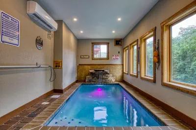 Photo 2 - Ern841 - Sweet Feet Retreat - Location, Location, And Private Indoor Pool! 2 Bedroom Cabin by RedAwning