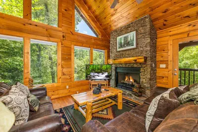 Photo 4 - Secluded 3BR Cabin w Hot Tub Dog Friendly Sleeps12