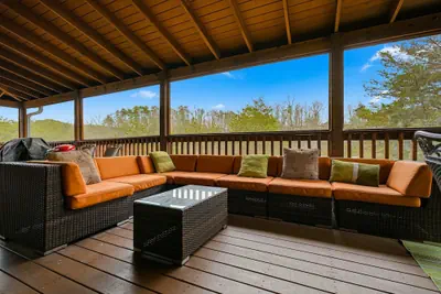 Photo 2 - 5BR Cabin w Yard Office Hot Tub Firepit