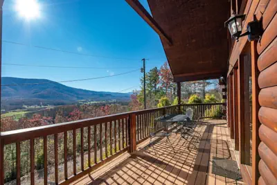 Photo 5 - Gorgeous View Cabin Hot Tub Privacy Fireplace Pool Fishing Access