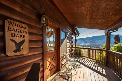 Photo 2 - Gorgeous View Cabin Hot Tub Privacy Fireplace Pool Fishing Access