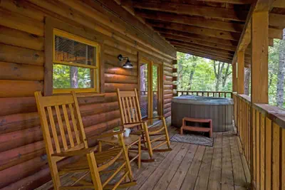 Photo 2 - Location Log Cabin Hot Tub Fireplace Pool Fishing