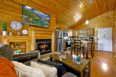 Photo 3 - Great View Location Studio Log Cabin Hot Tub