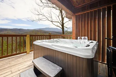 Photo 2 - Great View Location Studio Log Cabin Hot Tub