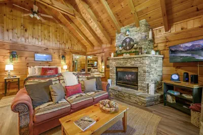Photo 3 - Location Cute Studio Log Cabin Hot Tub Fireplace