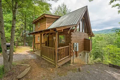 Photo 3 - View Private Log Cabin Fireplace Hot tub Relax