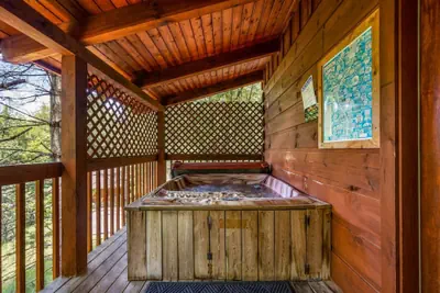 Photo 5 - Location Private Log Cabin Hot Tub Fireplace