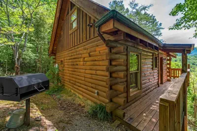 Photo 3 - Nice View Log Cabin Fireplace Hot Tub Pool Table