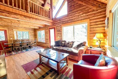 Photo 4 - Log cabin with fireplace, minutes from skiing, snowmobiling, xc ski, and more!