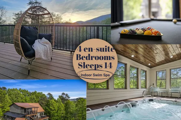 Photo 1 - Luxe 4 BR~Sleeps 14~Swim Spa~Hot Tub~Fireplace