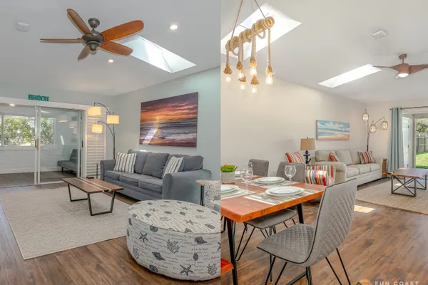 Photo 1 - TWO Dog Friendly Homes with Private Fenced Yard and Fire Pit STEPS to the Beach!