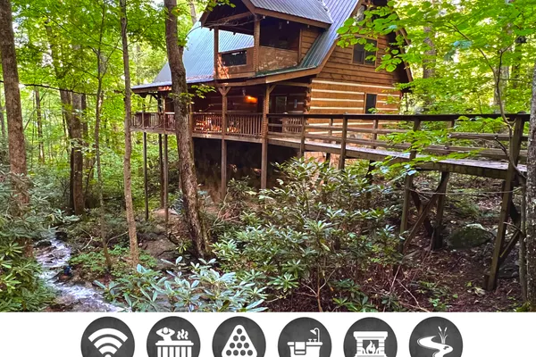Photo 1 - Streamsong Secluded Creek View Cabin with Hot Tub and Pool Table