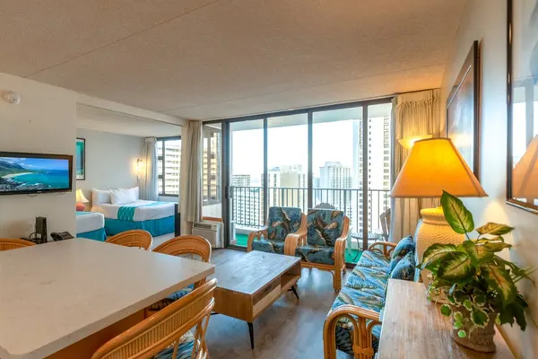 Photo 1 - Updated Waikiki Condo with Mountain Views - 22nd floor, Free parking & WiFi