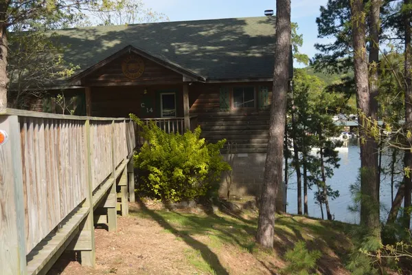 Photo 1 - Two bedroom, two bath, log-sided, luxury Harbor North cottage overlooking Lake Ouachita. by RedAwning